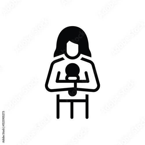 Black solid icon for reporters