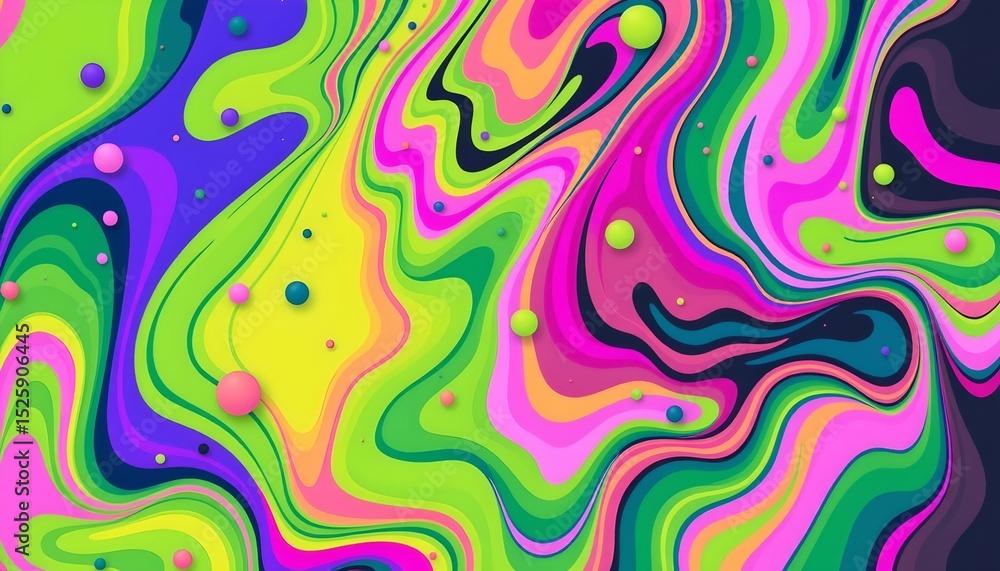 Obraz premium an intricate piece of digital art that resembles a colorful, swirling mass with various patterns and colors intertwined
