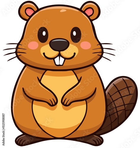Smiling Rodent Illustration