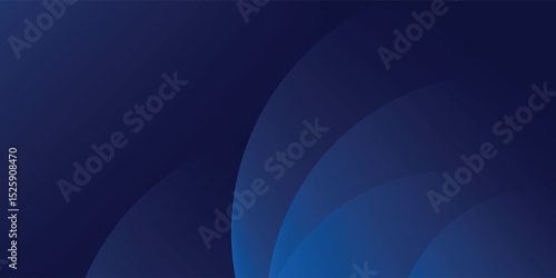 Abstract blue glowing geometric lines on dark blue background. Modern shiny blue circle lines pattern