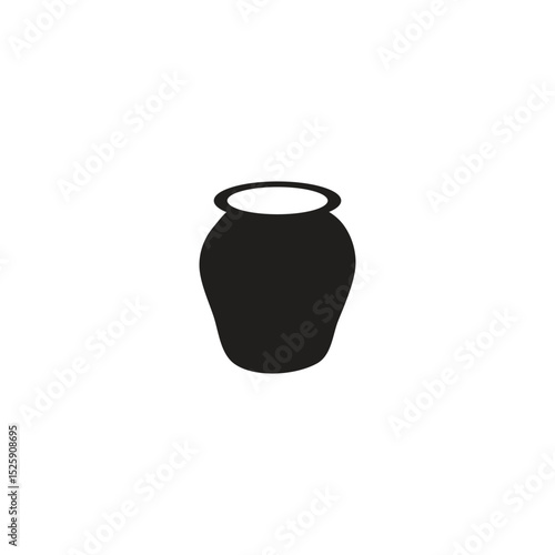 vase silhouette illustration of a vase for planting flowers