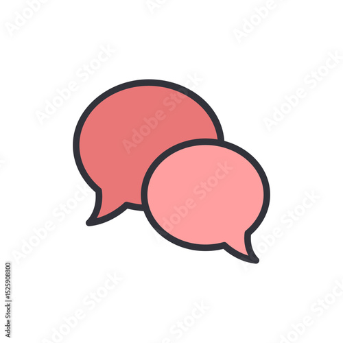 Conversation Bubbles Symbolizing Communication And Dialogue Illustration