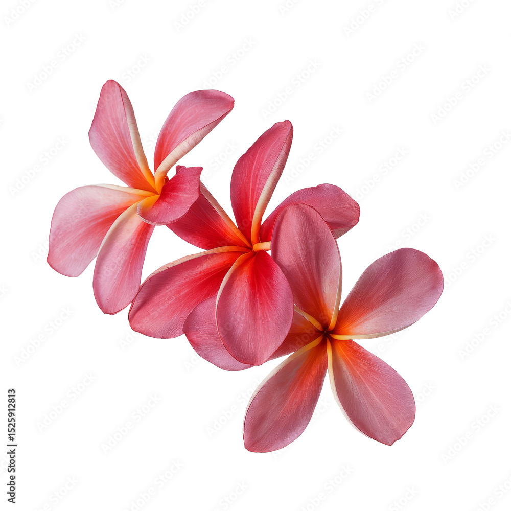 Fototapeta premium pink plumeria flowers isolated on white background
