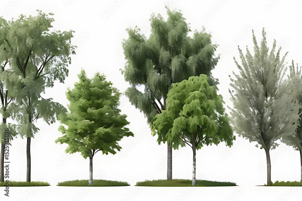 Obraz premium green tree isolated on white