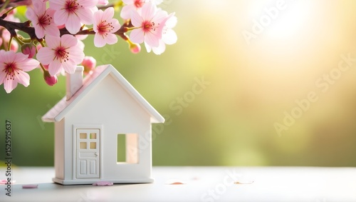 Wallpaper Mural cherry blossom in spring, house with cherry blossoms,  Torontodigital.ca