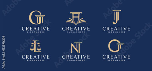 Legal Education logo, Law firm logo concept for college about law, vector.