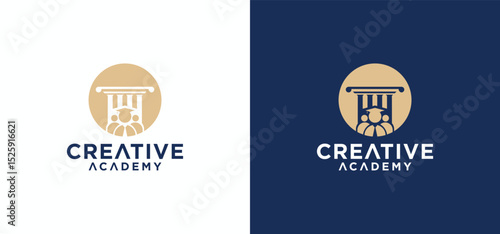 Legal Education logo, Law firm logo concept for college about law, vector.