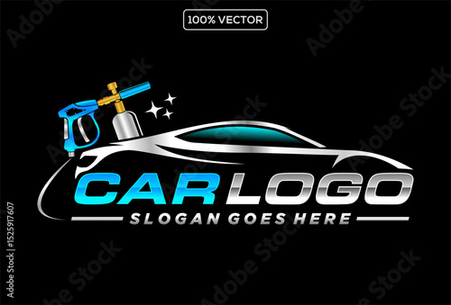 auto detailing car wash logo vector illustration template vector inspiration