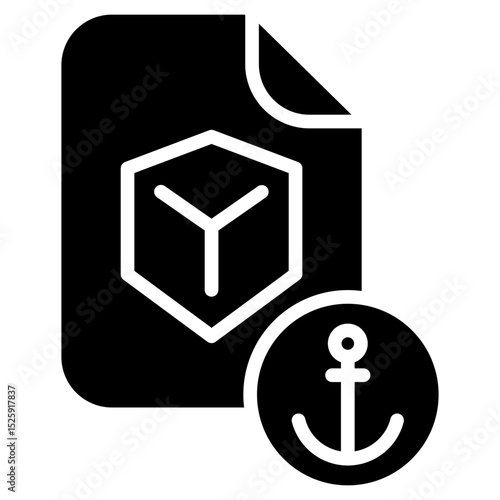 bill lading glyph icon