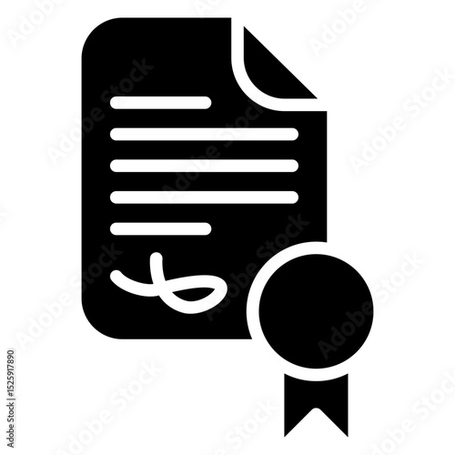 certificate of origin glyph icon