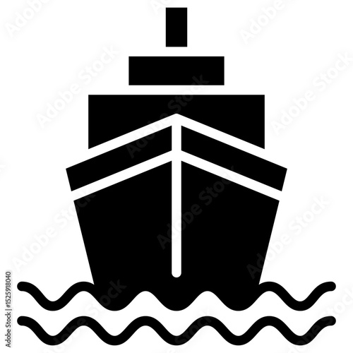 sea freight glyph icon