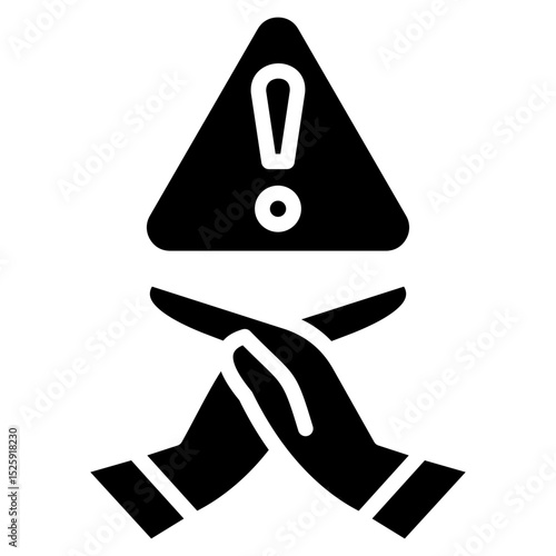 restricted goods glyph icon