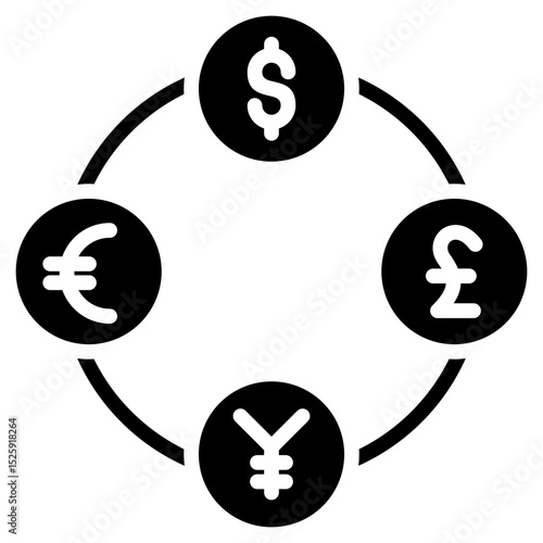 foreign exchange glyph icon