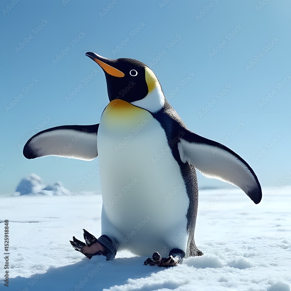 Obraz premium penguin on the snow