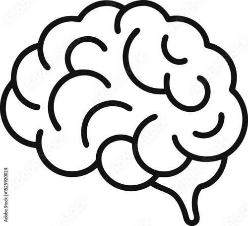 Human brain vector icons 