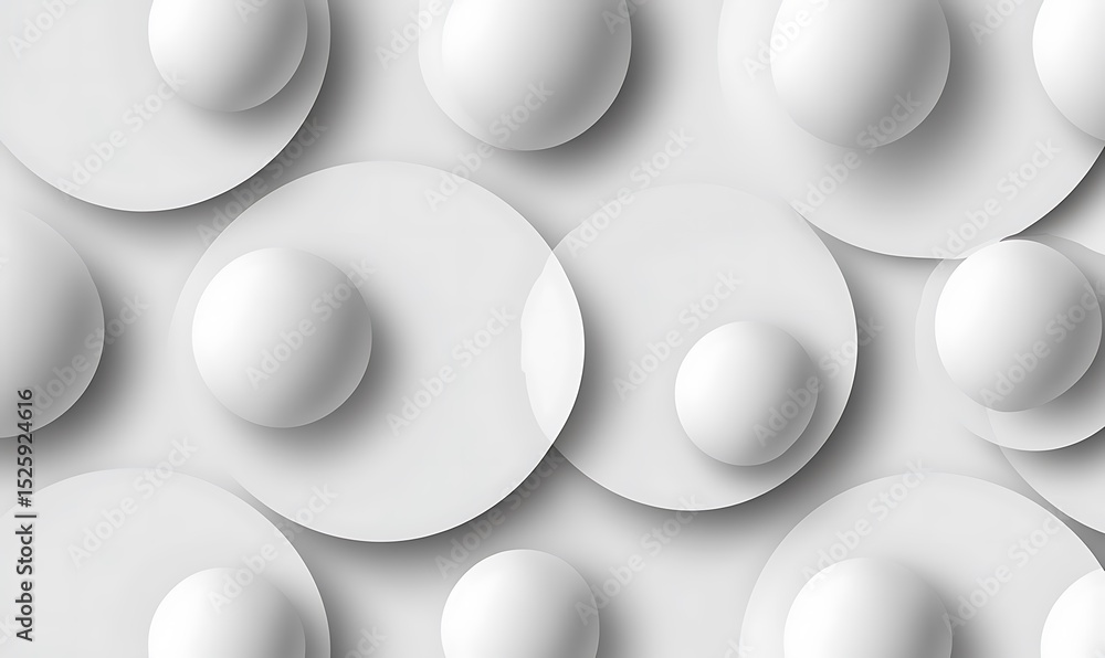 White spheres of balls on gray background. Snowy white balls. Flowing white soft spheres. Abstract background with dynamic 3d spheres. Trendy cover or banner design template. White spheres of balls on gray background. Snowy white balls. Flowing white soft spheres. Abstract background with dynamic 3d spheres. Trendy cover or banner design template.