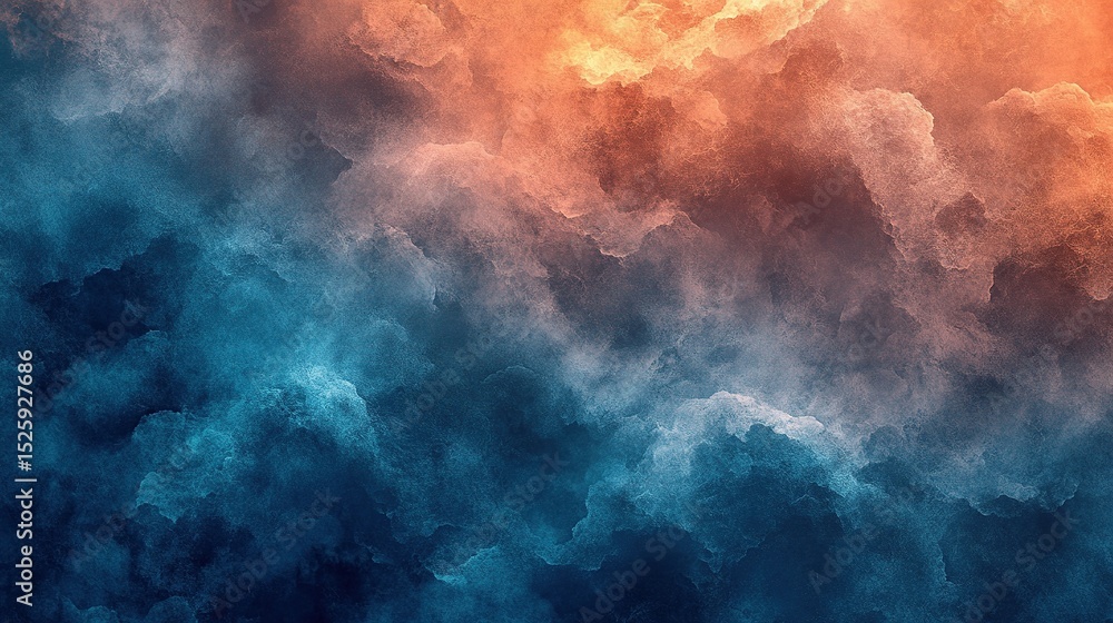 Abstract fiery-blue cloudscape, cosmic texture, digital art, background Abstract fiery-blue cloudscape, cosmic texture, digital art, background