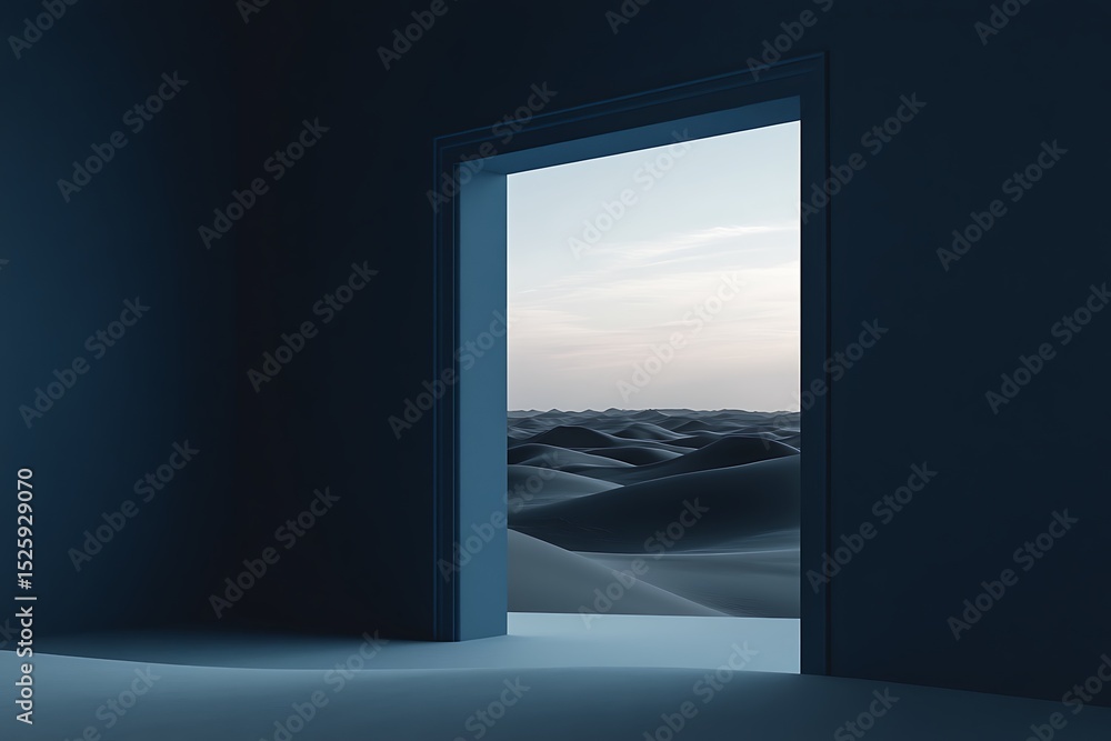 Fototapeta premium Luxury empty house with water roads