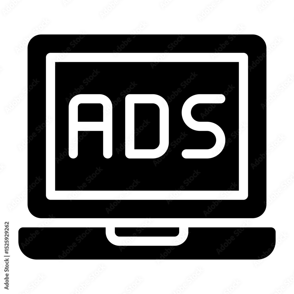 ads glyph icon ads glyph icon