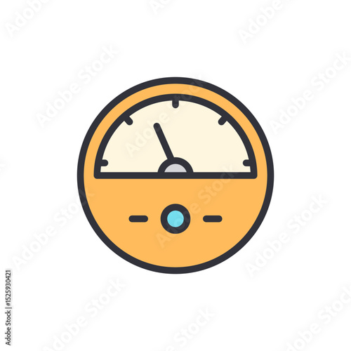 Stylized Indicator Displaying Measurement With An Analog Needle