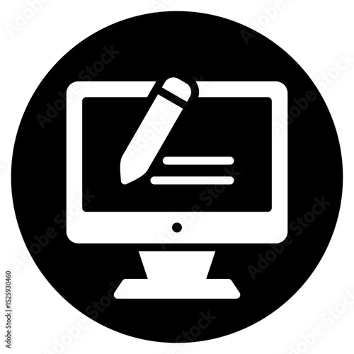 content creator glyph icon