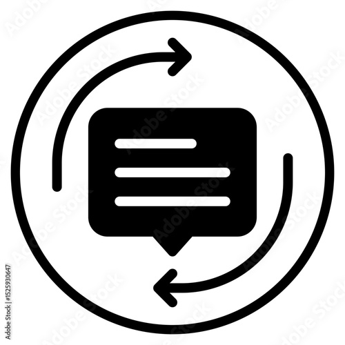 speech bubble glyph icon
