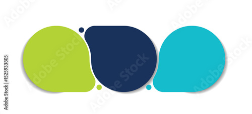 3 elements scheme, diagram. Three connected circles. Infographic template.
