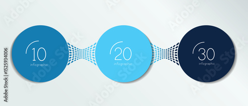3 elements scheme, diagram. Three connected circles. Infographic template.