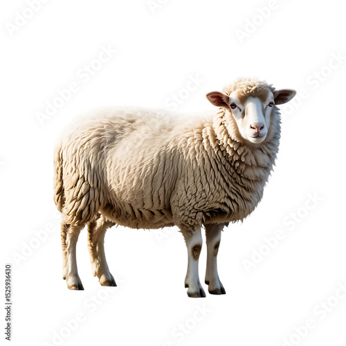 Sheep Isolated PNG – Cute Farm Animal Illustration on Transparent Background .

