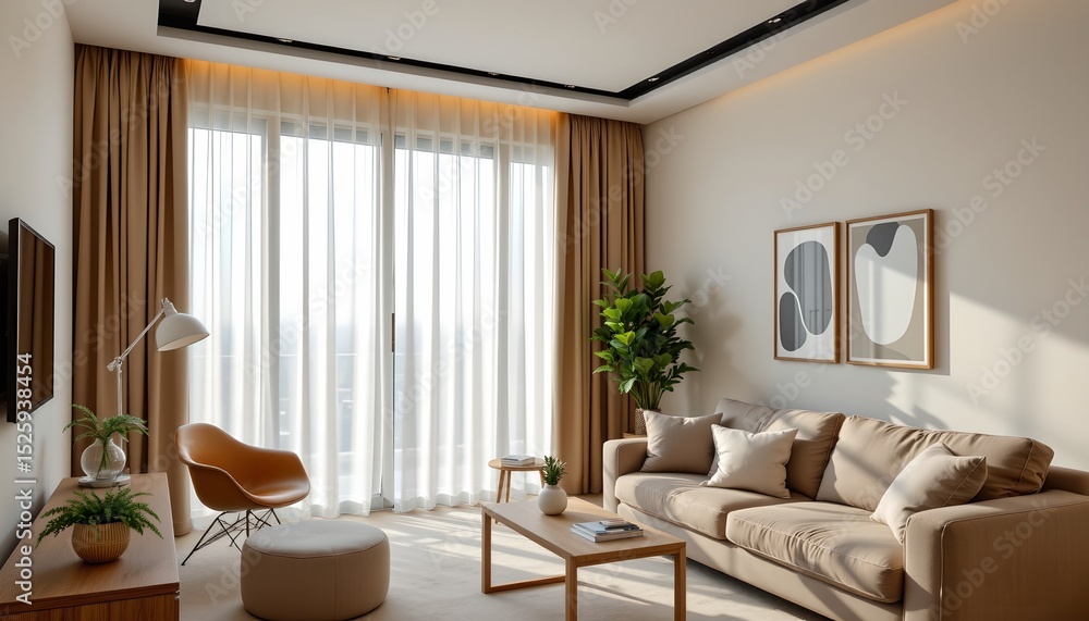 an interior space that appears to be a modern living room an interior space that appears to be a modern living room