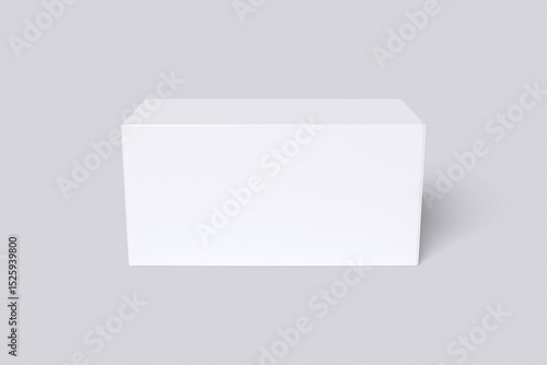 Bilde på lerret White horizontal or wide box with grey background color for mockup template