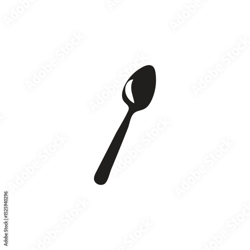 spoon silhouette illustration of a tool used to take food