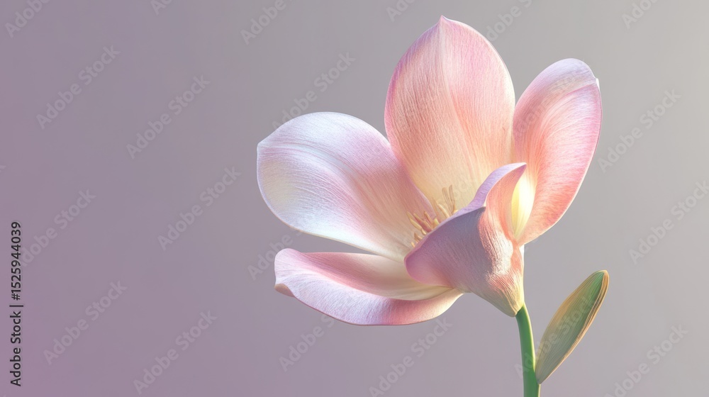 Delicate Pink Flower Bloom, Soft Pastel Hues, Gentle Serenity, Botanical Beauty Delicate Pink Flower Bloom, Soft Pastel Hues, Gentle Serenity, Botanical Beauty
