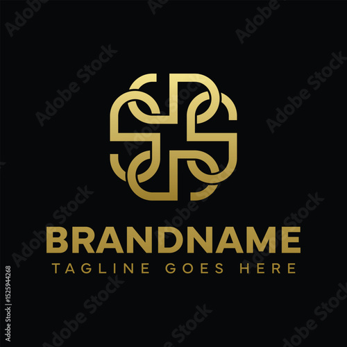 Letters SSSS Ornament Logo, symbolizing elegance, harmony, and creativity