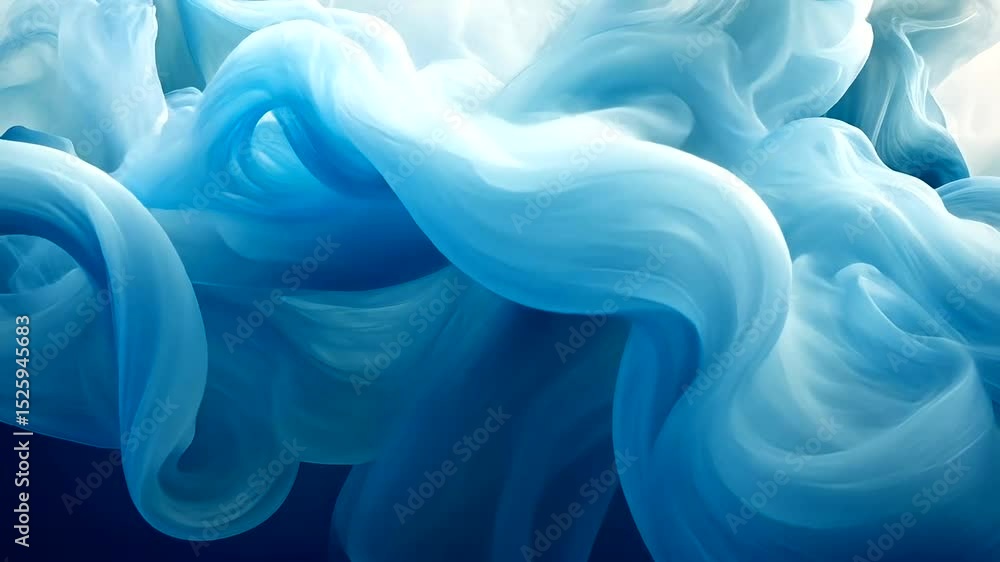 Ethereal Waves of Blue and White Swirling Patterns Ethereal Waves of Blue and White Swirling Patterns
