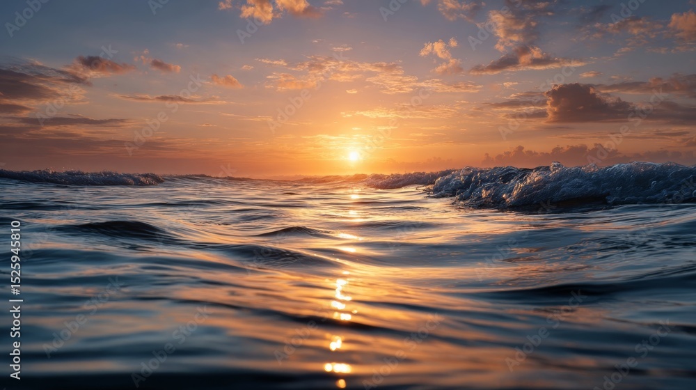 Obraz premium 夕日が沈む海