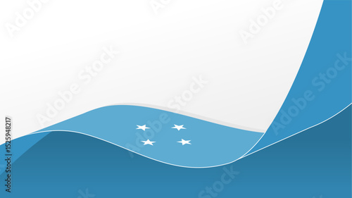 waving micronesia flag background with copy space for text. micronesia national day
