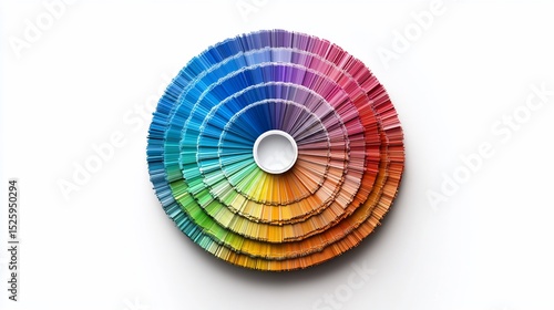 A vibrant spectrum of colors elegantly displayed in a circular, layered arrangement