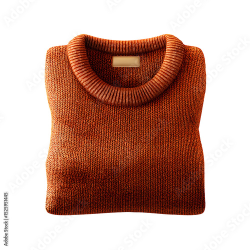 Cozy folded knit sweater on black