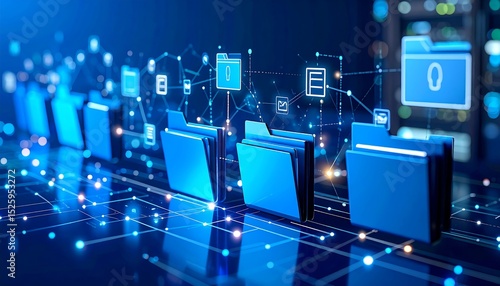 Digital file folders on a network