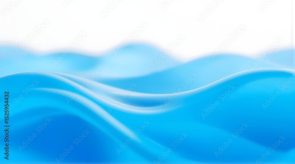 Naklejka premium Abstract Blue Water Waves: Serenity and Calm