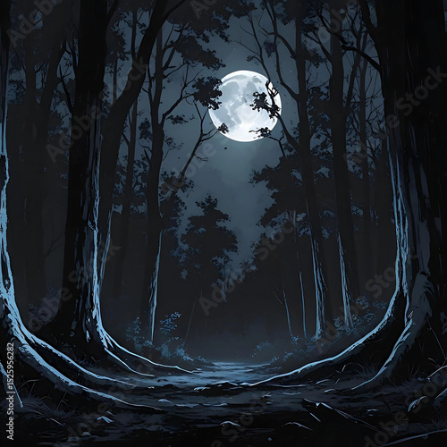 halloween background with moon