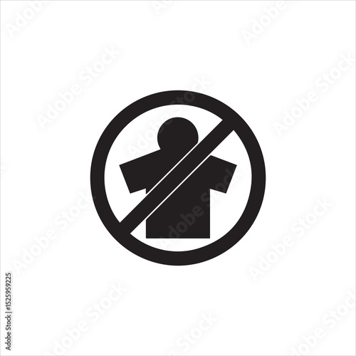 Three red circle warning icons show no smoking, no parking, and no fishing symbols, illustrating a set of isolated prohibition signs