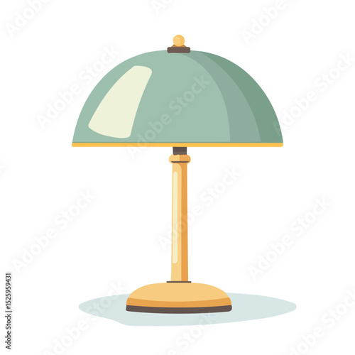 Table Lamp vector 2D flat illustration, isolated on a white background.