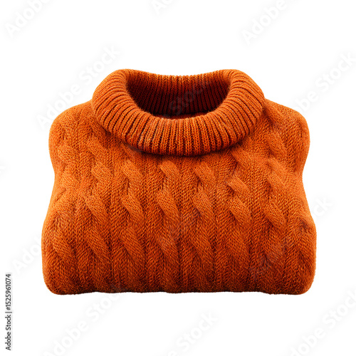 Warm folded woollen orange winter garment