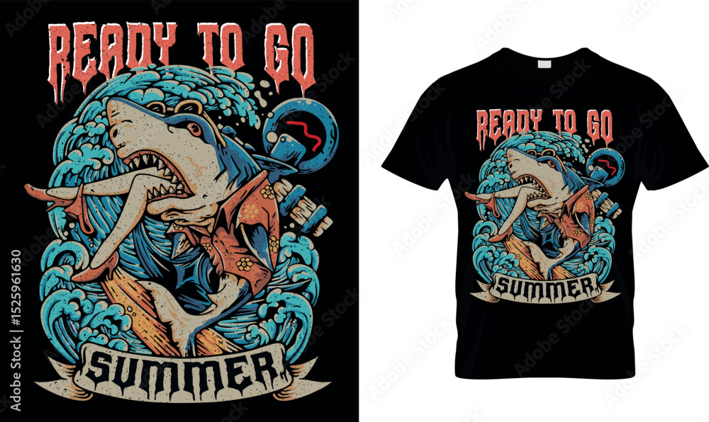 Ready to go, summer t-shirt design.Colorful and fashionable t-shirt design for men and women. Ready to go, summer t-shirt design.Colorful and fashionable t-shirt design for men and women.