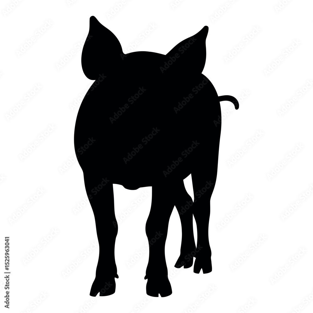 Fototapeta premium vector illustration of a cartoon rhino