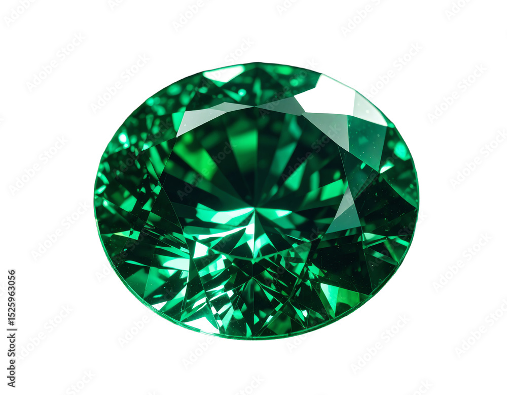 Fototapeta premium Stunning green gemstone with brilliant facets.