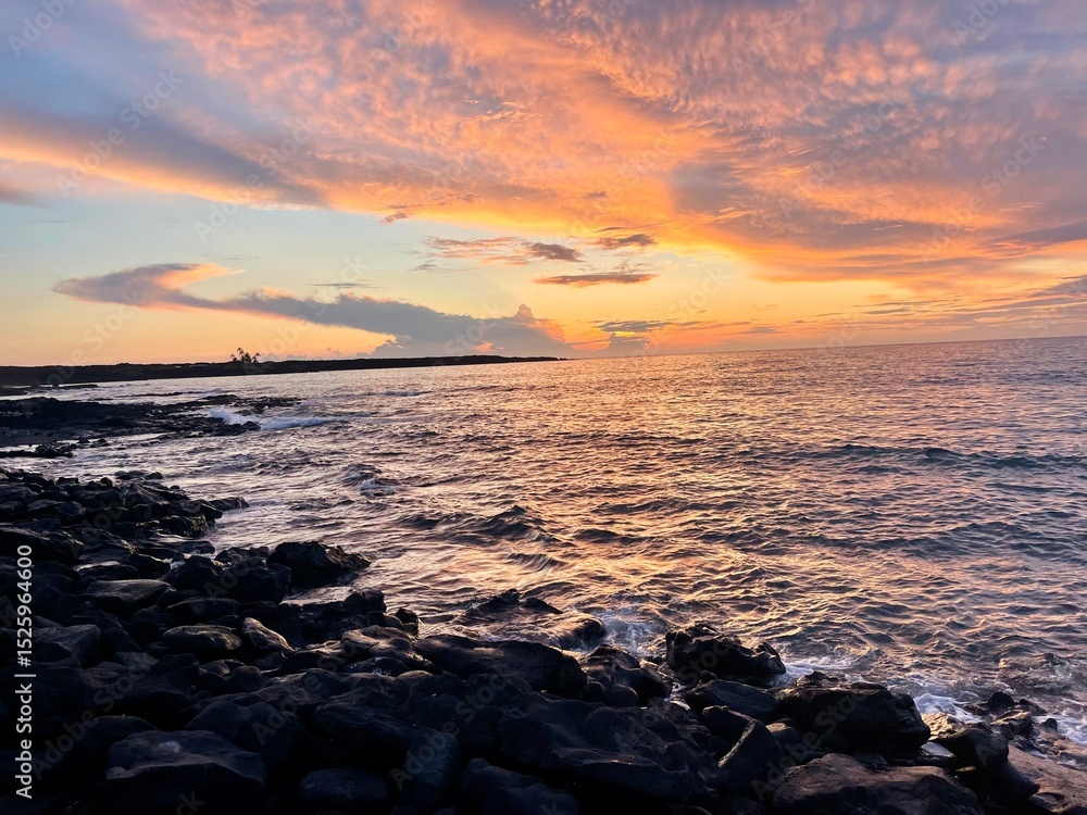 Fototapeta premium Sunset at Kiholo Bay