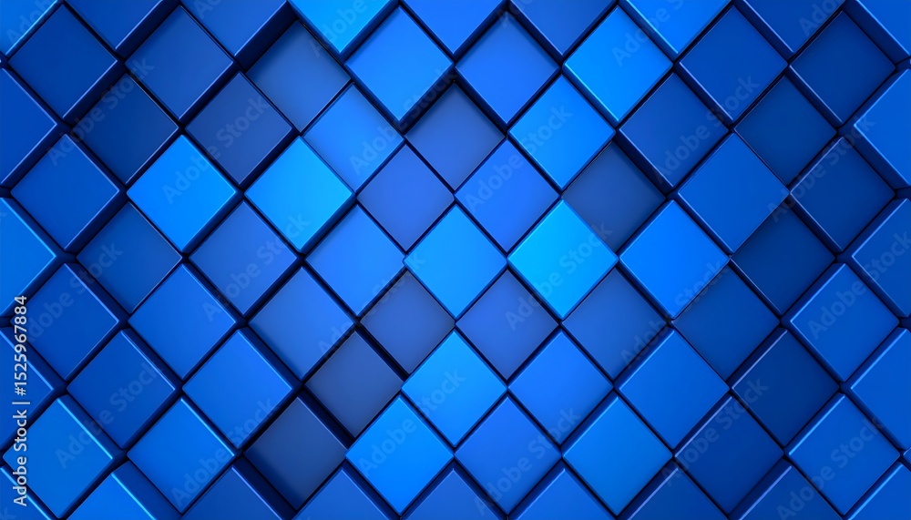 Fototapeta premium Abstract blue geometric pattern (11)